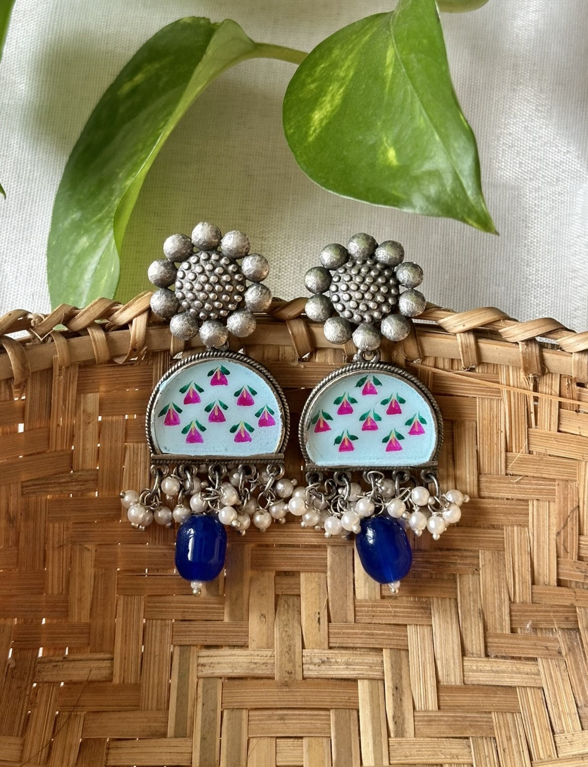 RASIKA Handpainted Meenakari Earrings