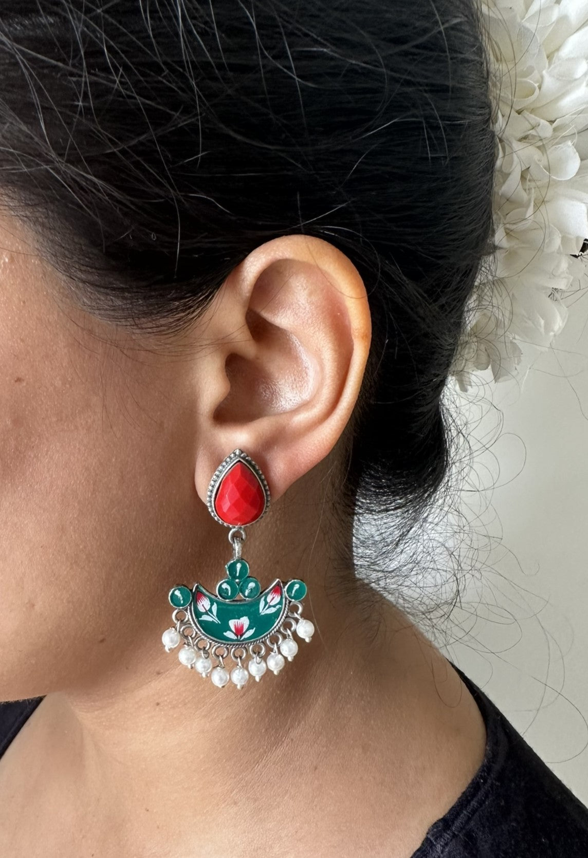 RANI Handpainted Meenakari Earrings